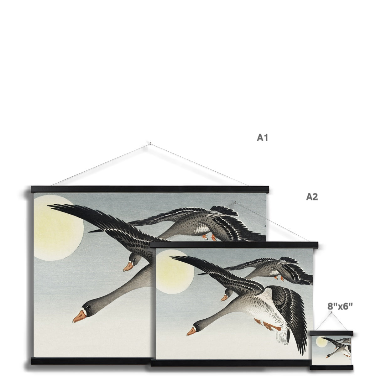 Birds at Full Moon - Ohara Koson | Fine Art Print with Hanger