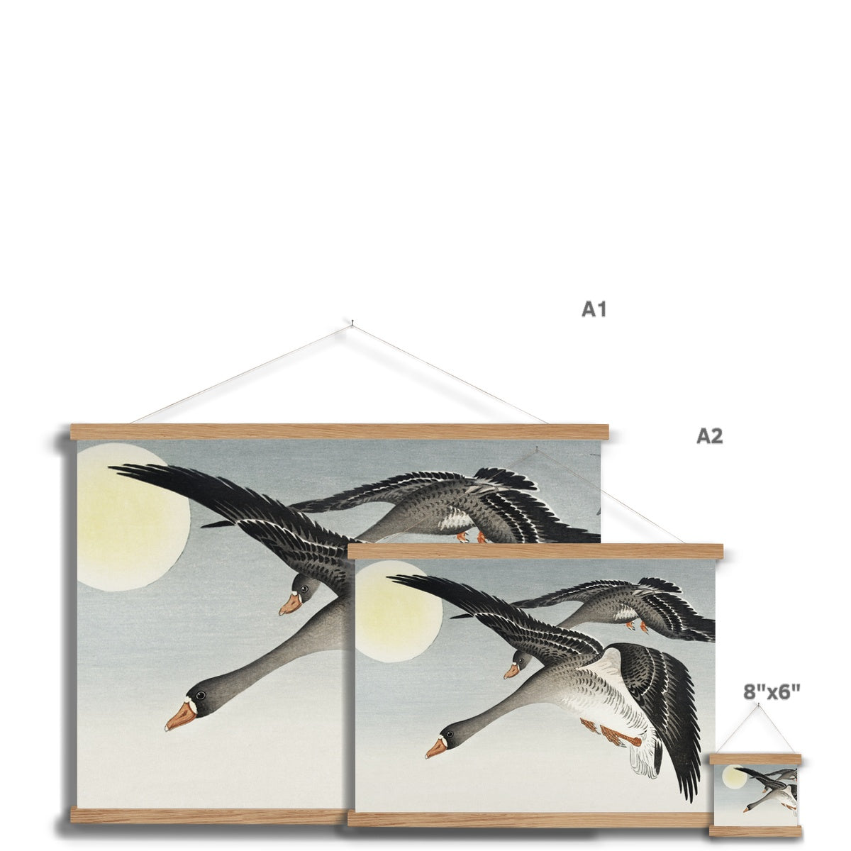 Birds at Full Moon - Ohara Koson | Fine Art Print with Hanger