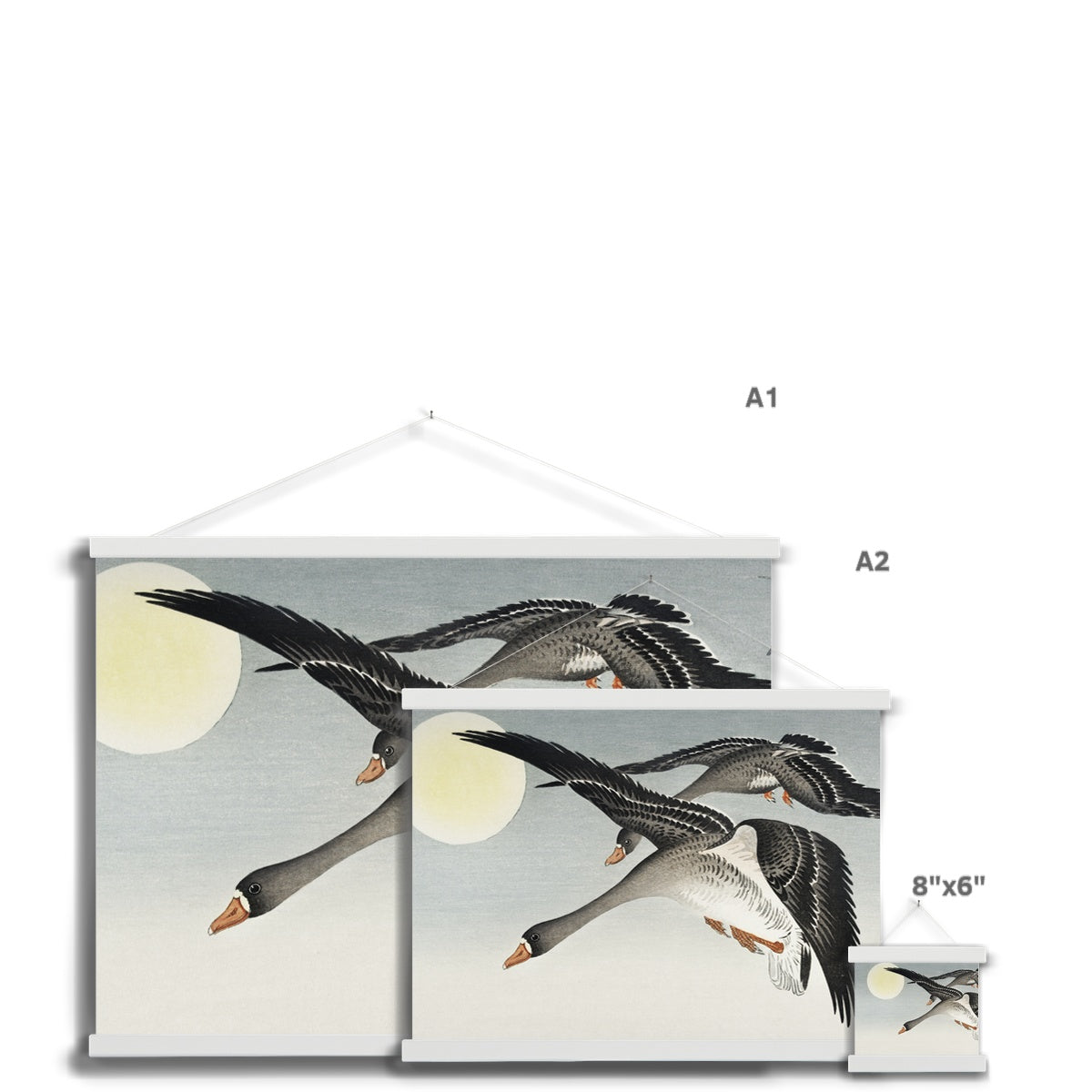 Birds at Full Moon - Ohara Koson | Fine Art Print with Hanger