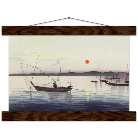 Boats and Setting Sun - Ohara Koson | Poster & Hanger