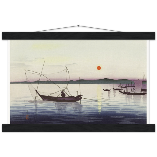Boats and Setting Sun - Ohara Koson | Poster & Hanger