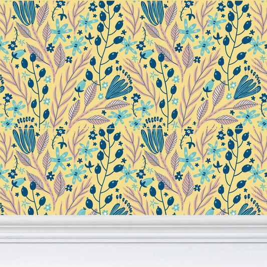Repeat Pattern Wallpaper Plants