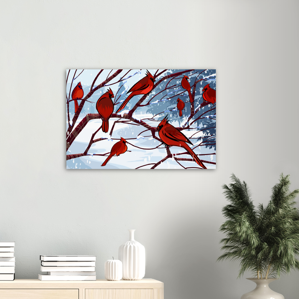 Red Cardinals | Aluminum Print