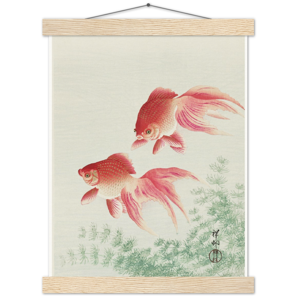 Two Veil Goldfish - Ohara Koson | Archival Matte Paper Poster & Hanger