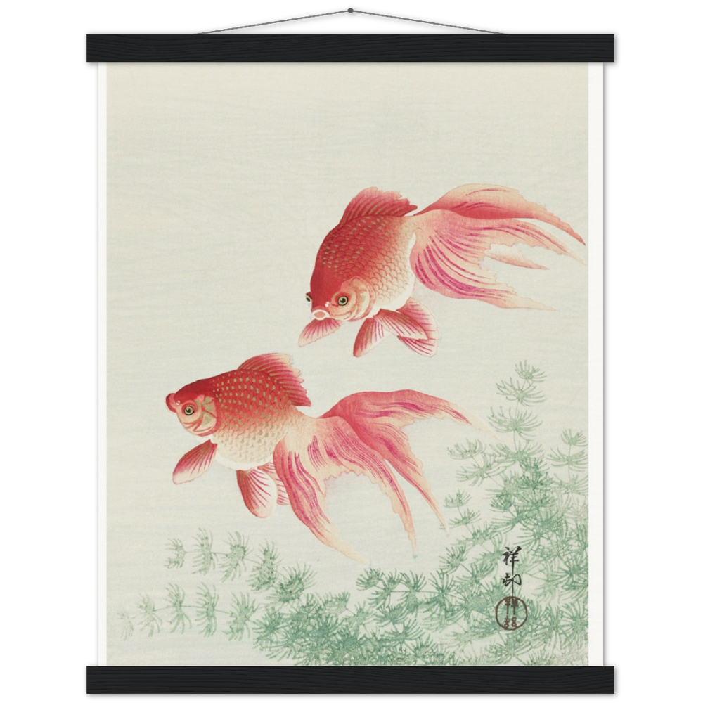 Two Veil Goldfish - Ohara Koson | Archival Matte Paper Poster & Hanger