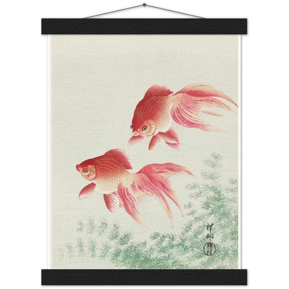 Two Veil Goldfish - Ohara Koson | Archival Matte Paper Poster & Hanger