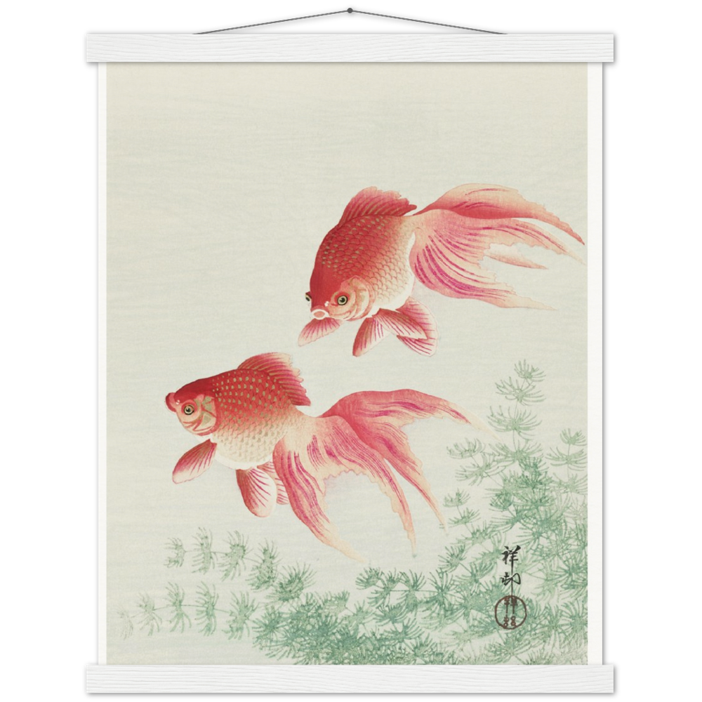 Two Veil Goldfish - Ohara Koson | Archival Matte Paper Poster & Hanger