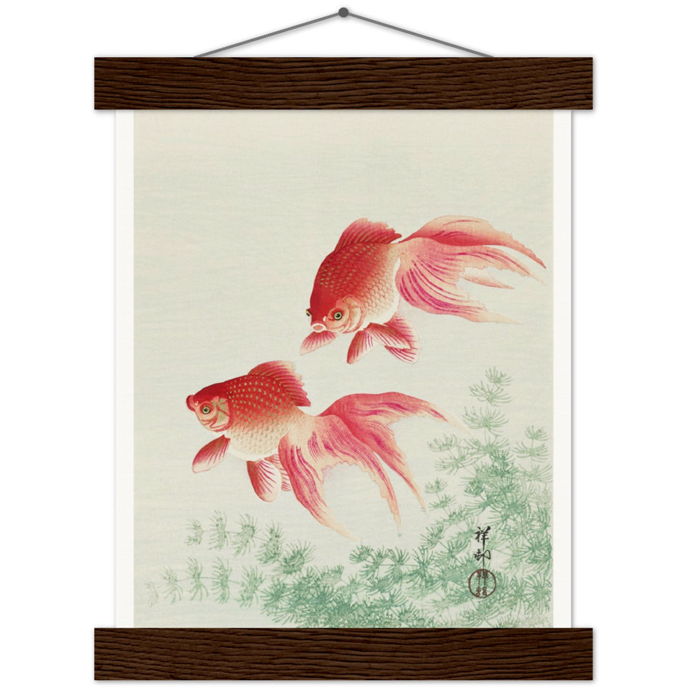 Two Veil Goldfish - Ohara Koson | Archival Matte Paper Poster & Hanger