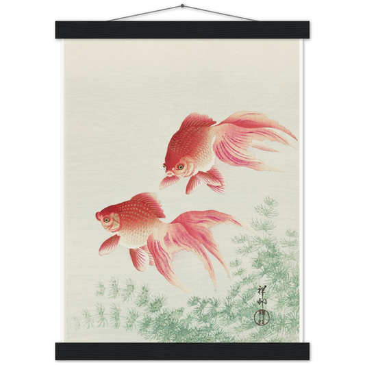 Two Veil Goldfish - Ohara Koson | Archival Matte Paper Poster & Hanger